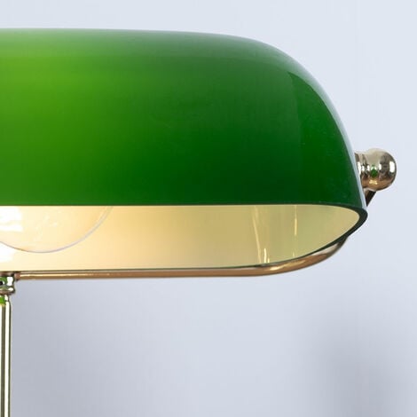 Pack] Lampe de table LED RGB nostalgie lampe de banquier en laiton