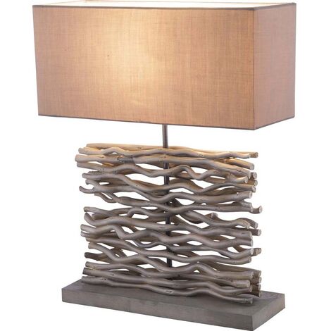 Lampe de table tronc d'arbre Lampe de chevet aspect bois Lampe de table  disque d'arbre, plastique, 1x E27, LxH 30,5 x 25,5 cm, ETC Shop: lampes,  mobilier, technologie. Tout d'une source.