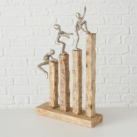 Déco salon moderne à poser figure décoration sculpture figurines décoration  moderne bois de manguier, fait main