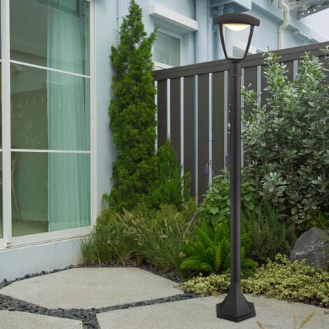 Lampe d'extérieur, lampadaire, lampadaire, jardin, borne extérieure en aluminium, plastique moulé sous pression, IP44, 1x LED 7W 360Lm blanc chaud, DxH 16,5x110 cm