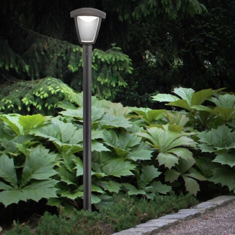 Lampe d'extérieur, lampadaire, lampadaire, jardin, borne extérieure en aluminium, plastique moulé sous pression, IP44, 1x LED 7W 360Lm blanc chaud, DxH 16,5x110 cm