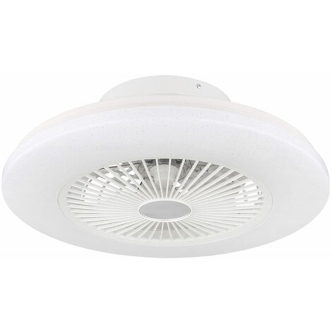 Ventilateur de plafond LED avec télécommande Effet étoile Circuit CCT dimmable Veilleuse Minuterie 3 niveaux (1/5)