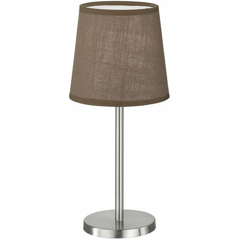 Lampe à poser en Bois de rotin Marron équipée avec cordon jute