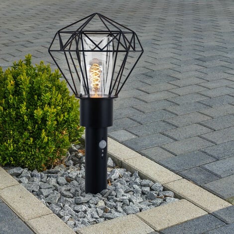 Eclairage extérieur Lampadaire Lampe colonne d'extérieur avec détecteur de  mouvement Lampadaire de jardin Détecteur de mouvement extérieur