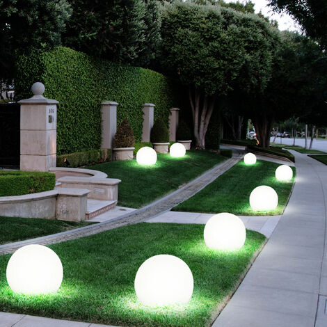 Boule lumineuse solaire jardin LED décoration de jardin boule solaire pour  extérieur 20 cm Boule lumineuse solaire, durée d'éclairage environ 6-8  heures, H 62 cm