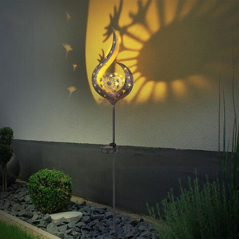 Lampe solaire de jardin solaire pour extérieur, lampe solaire d'extérieur à  remplir, chalumeau gabions-optique