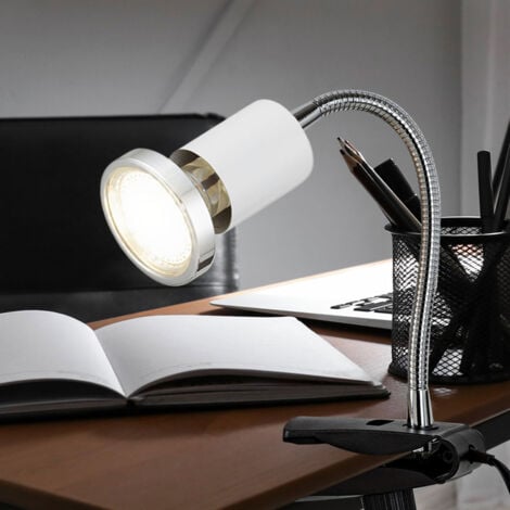 Lampe à pince blanche lampe à pince lampe à pince LED avec prise