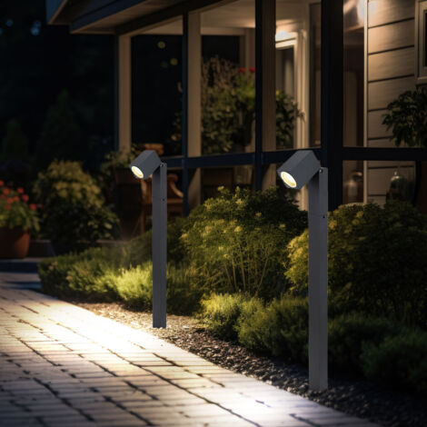 Eclairage de chemin extérieur anthracite Lampadaire de jardin, dimmable  Outside Smart Home RGB LED éclairage extérieur