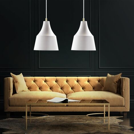 Lampe suspendue grise moderne salle à manger lampe suspension suspension lampe suspendue salle à manger, câble textile métal, 1x E27, DxH 25x333 cm, lot de 2 (1/5)