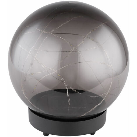 Lampe solaire d'extérieur lampe solaire lampe de jardin terrasse, étanche aux éclaboussures, batterie noir fumé, 20x LED 3000K, DxH 15x26 cm