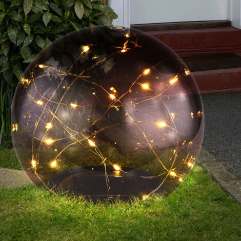 Lampe solaire d'extérieur lampe solaire lampe de jardin terrasse, étanche aux éclaboussures, batterie noir fumé, 20x LED 3000K, DxH 15x26 cm