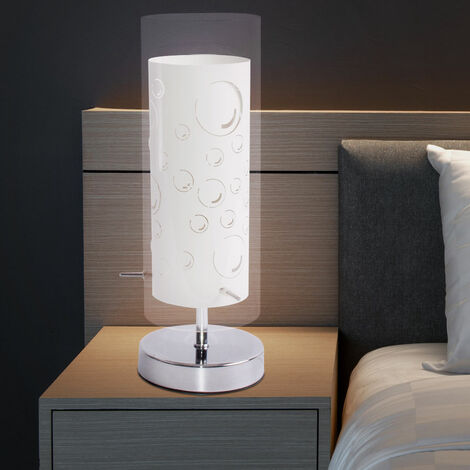Jago® Lampe de Chevet Tactile Table à Poser Abat-Jour en Tissu éclairage  Lumière