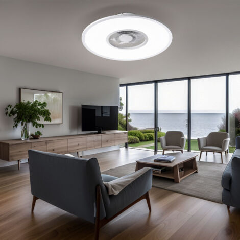 Plafonnier LED MANTRA Alisio 70+35W Avec Ventilateur - Blanc, 2700-5000K, 6705