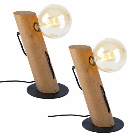 Lampe à poser salon design Ø 28 cm Wood
