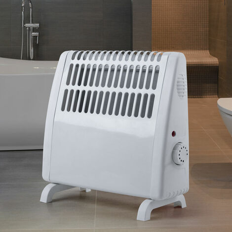 Chauffage soufflant électrique antigel thermostat chauffage électrique réglable chauffage par convection, blanc, 450 watts, LxHxP 26,5x28x12cm