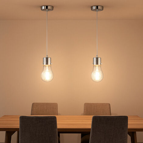 Eglo Suspension Burnha, 3 Apoules Suspension Vintage, Rétro, En Acier