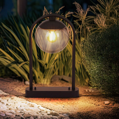 Lampe sur pied LED inox jardin terrasse éclairage IP44 2x douilles