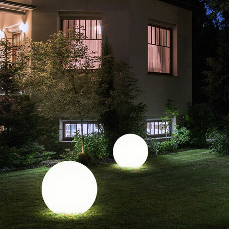 Boule lumineuse solaire boule de jardin lumière solaire 10 cm LED  décoration de jardin boule solaire pour l'extérieur petit, durée  d'éclairage environ 6-8 heures, H 38 cm, lot de 3