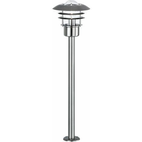 Lampadaire, éclairage extérieur, éclairage d'allée de jardin, lanterne, lampadaire, télécommande dimmable, acier inoxydable, LED RGB 8,5W 806Lm, LxlxH 22x22x80 cm