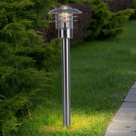 Lampadaire, éclairage extérieur, éclairage d'allée de jardin, lanterne, lampadaire, télécommande dimmable, acier inoxydable, LED RGB 8,5W 806Lm, LxlxH 22x22x80 cm