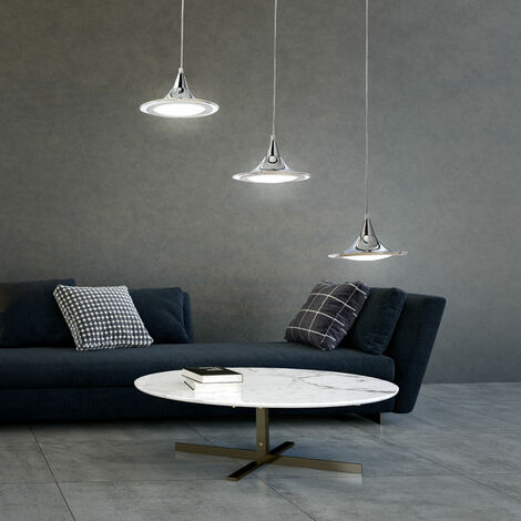 Suspension salon suspension lampe de table à manger LED cuisine aspect bois  clair, blanc textile, 11W