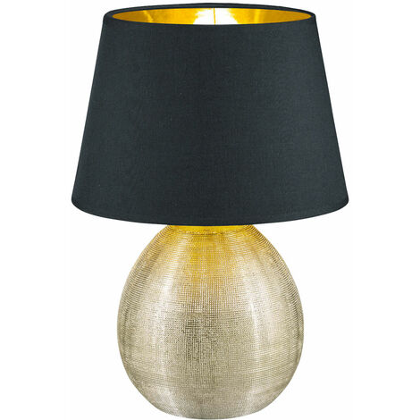 Lampe de chevet lampe de table noire salon lampe de table en céramique  abat-jour en