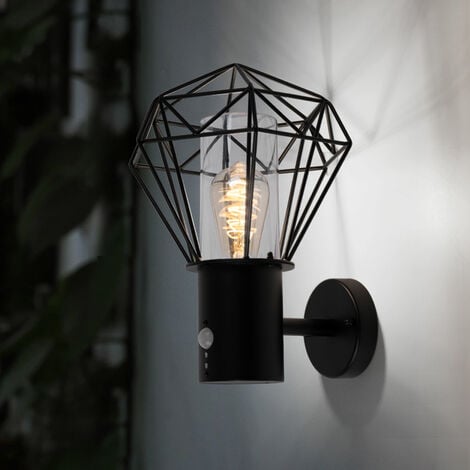 Lampe extérieure LED Design avec détecteur de mouvement 20W - Noir