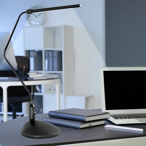 Briloner Leuchten - Lampe de bureau à LED, lumière du jour 6500 Kelvin, 800  lumen, 7,5 Watt, cou orientable et pivotant, blanc, 44 x 23 x 12 cm