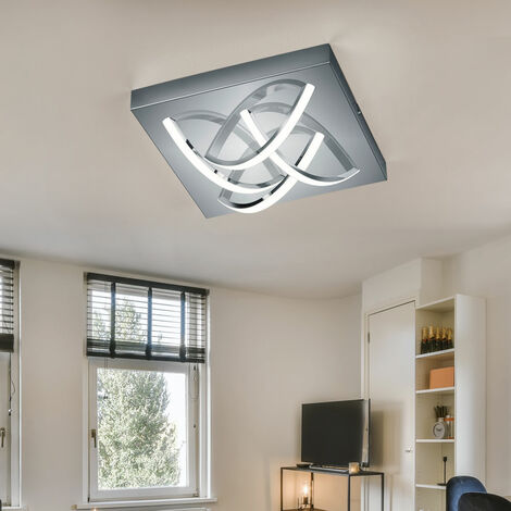 Plafonnier LED Ledvance Spot Jupiter – 4 Lumières, Blanc Chaud (3000K), Argenté – Neuf Sous Blister