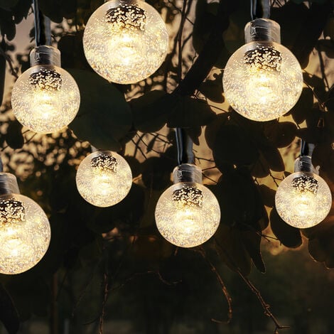 Guirlande solaire fée lumières 32m 300LED/7M 50 LED guirlande extérieure  étanche lampe à énergie solaire noël pour la décoration de jardin