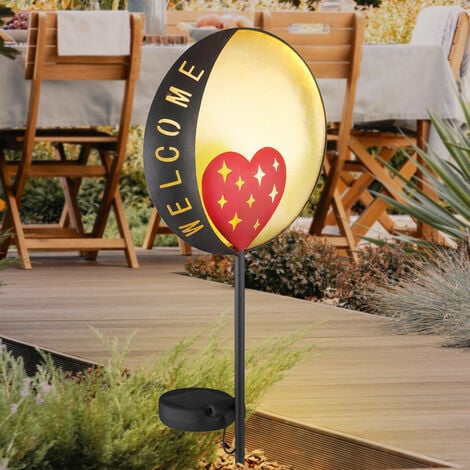 Lampe solaire boule orientale lumière décorative jardin lampe solaire  solaire en métal pour l'extérieur, verre craquelé, piquet de sol, 1x LED  0,06W blanc chaud, LxPxH 30x20x42 cm