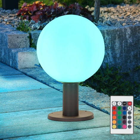 Lampe d'extérieur LED lampadaire lampe de jardin lampe de terrasse,  contrôle par application télécommande à intensité variable Smart Home RGB,  10W 850lm 2700-6500K blanc chaud-blanc froid, D 37 cm
