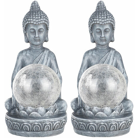 Statue De Bouddha, Lumière De Jardin De Décoration Extérieure À Led