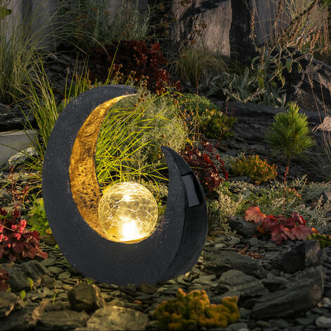 Lampe solaire lune décoration jardin sculpture lampes solaires