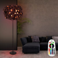 Lampadaire LED dimmable lampadaire salon lampadaire design noir, commande  de couleur CCT avec interrupteur à pied