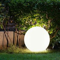 Lampe solaire à piquer 30 cm – Boule lumineuse LED blanc chaud – IP44 pour extérieur – Autonomie 6h – Piquet de sol inclus – Expo Börse