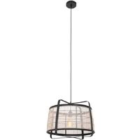 Lampe de salle à manger Lampe suspendue Métal Bois noir Lampe de salon