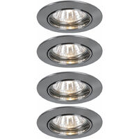 Set de 4 lampes encastrées Spots Fer Alu Eclairage rotatif Paulmann 994.47