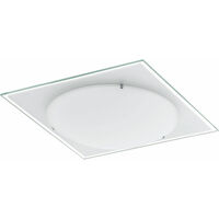 Plafonnier LED plafonnier miroir bord lampe de salon, 12W 1020lm blanc chaud, LxlxH 30x30x8,5 cm, Eglo 93415