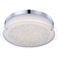 Plafonnier LED COB 8 watts chrome verre clair satiné Esto 740075