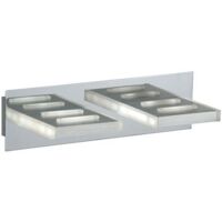 Applique murale LED chromée, luminaire pour cage d'escalier, chambre à coucher, 2x 5W 2x 405lm blanc chaud, Esto 745000-2