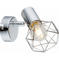 Spot mural lampe chrome salon salle de travail cage spot lampe réglable Globo 54802-1 XARA I