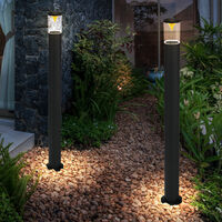 EGLO LED Extérieur sur Pied Lampe Jardin Route Éclairage Terrasse Support or Noir 