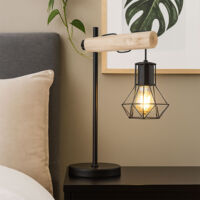 Lampe de table noir mat 1x E27