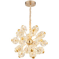 Lampe suspension lampe suspendue plafonnier LED métal couleur or cristaux de verre 65 cm