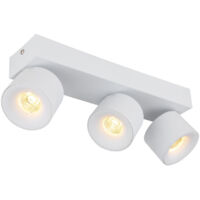 Plafonnier spot strip spot spot LED orientable blanc mat à 3 lampes