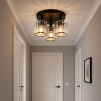 Globo Jordana Plafonnier Shade Cluster noir mat 3x E27