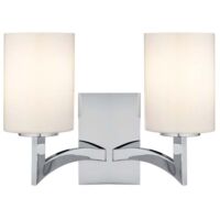 Applique Spot Chrome Opale Verre Blanc Variable Chambre à coucher Eclairage