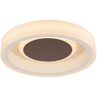 Plafonnier LED spots de salon parquet satiné éclairage rond marron Globo 48398-24