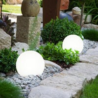 Ensemble de 8 LED lampes solaires extérieures boule conception terre broche prise lumières jardin chemin éclairage